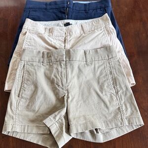 Girl’s Casual Bundle of Shorts - Navy, Beige, and Tan